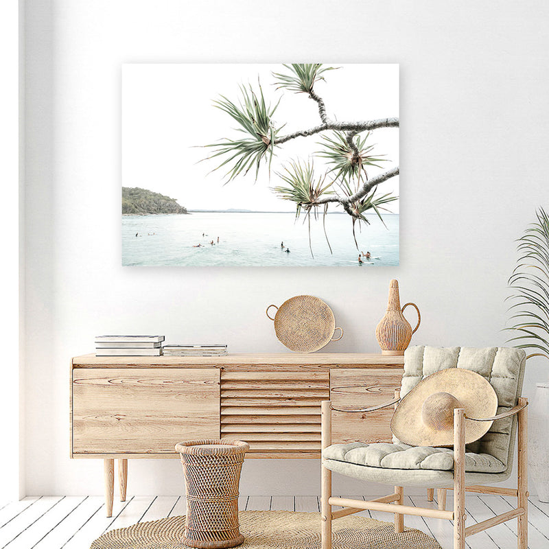 Shop Afternoon Surf Photo Canvas Art Print-Boho, Coastal, Green, Landscape, Photography, Photography Canvas Prints, Tropical, View All, White-framed wall decor artwork
