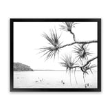 Shop Afternoon Surf B&W Photo Art Print-Boho, Coastal, Horizontal, Landscape, Photography, Rectangle, View All, White-framed poster wall decor artwork