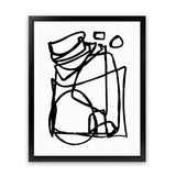 Shop Abstract Line Art Print-Abstract, Black, Dan Hobday, Portrait, Rectangle, View All, White-framed painted poster wall decor artwork