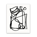 Shop Abstract Line Art Print-Abstract, Black, Dan Hobday, Portrait, Rectangle, View All, White-framed painted poster wall decor artwork