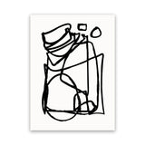 Shop Abstract Line Canvas Art Print-Abstract, Black, Dan Hobday, Portrait, Rectangle, View All, White-framed wall decor artwork