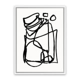 Shop Abstract Line Canvas Art Print-Abstract, Black, Dan Hobday, Portrait, Rectangle, View All, White-framed wall decor artwork