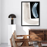 Shop Adjacent 1 Canvas Art Print-Abstract, Black, Dan Hobday, Neutrals, Portrait, Rectangle, View All-framed wall decor artwork