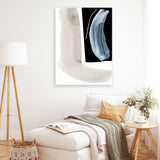 Shop Adjacent 1 Canvas Art Print-Abstract, Black, Dan Hobday, Neutrals, Portrait, Rectangle, View All-framed wall decor artwork