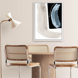 Shop Adjacent 1 Canvas Art Print-Abstract, Black, Dan Hobday, Neutrals, Portrait, Rectangle, View All-framed wall decor artwork