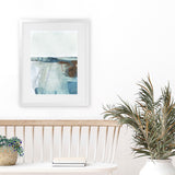 Shop Adventure Art Print-Abstract, Blue, Dan Hobday, Portrait, Rectangle, View All, White-framed painted poster wall decor artwork