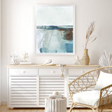 Shop Adventure Art Print-Abstract, Blue, Dan Hobday, Portrait, Rectangle, View All, White-framed painted poster wall decor artwork