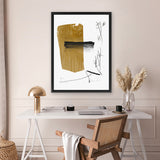 Shop Afternoon Canvas Art Print-Abstract, Brown, Dan Hobday, Portrait, Rectangle, View All, White-framed wall decor artwork