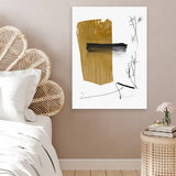 Shop Afternoon Canvas Art Print-Abstract, Brown, Dan Hobday, Portrait, Rectangle, View All, White-framed wall decor artwork