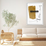 Shop Afternoon Canvas Art Print-Abstract, Brown, Dan Hobday, Portrait, Rectangle, View All, White-framed wall decor artwork