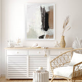 Shop Avenue Art Print-Abstract, Black, Brown, Dan Hobday, Portrait, Rectangle, View All, White-framed painted poster wall decor artwork