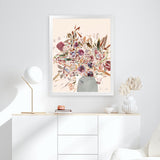 Shop Blooms Art Print-Abstract, Dan Hobday, Pink, Portrait, Rectangle, View All-framed painted poster wall decor artwork