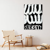 Shop Blop Canvas Art Print-Abstract, Black, Dan Hobday, Portrait, Rectangle, View All, White-framed wall decor artwork