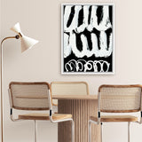 Shop Blop Canvas Art Print-Abstract, Black, Dan Hobday, Portrait, Rectangle, View All, White-framed wall decor artwork