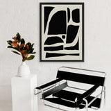 Shop Boom Canvas Art Print-Abstract, Black, Dan Hobday, Portrait, Rectangle, View All-framed wall decor artwork