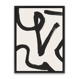 Shop Brooklyn 1 Canvas Art Print-Abstract, Black, Dan Hobday, Portrait, Rectangle, View All, White-framed wall decor artwork