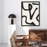 Shop Brooklyn 1 Canvas Art Print-Abstract, Black, Dan Hobday, Portrait, Rectangle, View All, White-framed wall decor artwork