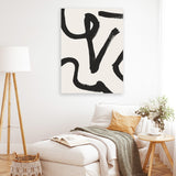 Shop Brooklyn 1 Canvas Art Print-Abstract, Black, Dan Hobday, Portrait, Rectangle, View All, White-framed wall decor artwork