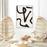 Shop Brooklyn 1 Canvas Art Print-Abstract, Black, Dan Hobday, Portrait, Rectangle, View All, White-framed wall decor artwork