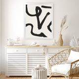 Shop Brooklyn 1 Art Print-Abstract, Black, Dan Hobday, Portrait, Rectangle, View All, White-framed painted poster wall decor artwork