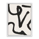 Shop Brooklyn 1 Canvas Art Print-Abstract, Black, Dan Hobday, Portrait, Rectangle, View All, White-framed wall decor artwork