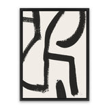 Shop Brooklyn 2 Canvas Art Print-Abstract, Black, Dan Hobday, Portrait, Rectangle, View All, White-framed wall decor artwork