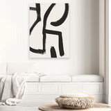 Shop Brooklyn 2 Canvas Art Print-Abstract, Black, Dan Hobday, Portrait, Rectangle, View All, White-framed wall decor artwork