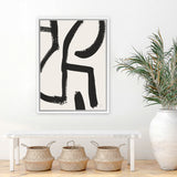 Shop Brooklyn 2 Canvas Art Print-Abstract, Black, Dan Hobday, Portrait, Rectangle, View All, White-framed wall decor artwork