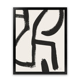 Shop Brooklyn 2 Art Print-Abstract, Black, Dan Hobday, Portrait, Rectangle, View All, White-framed painted poster wall decor artwork