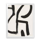 Shop Brooklyn 2 Art Print-Abstract, Black, Dan Hobday, Portrait, Rectangle, View All, White-framed painted poster wall decor artwork