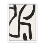 Shop Brooklyn 2 Canvas Art Print-Abstract, Black, Dan Hobday, Portrait, Rectangle, View All, White-framed wall decor artwork
