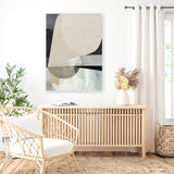 Shop Conversation Canvas Art Print-Abstract, Dan Hobday, Neutrals, Portrait, Rectangle, View All-framed wall decor artwork