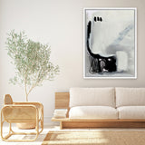 Shop Decoy 1 Canvas Art Print-Abstract, Black, Dan Hobday, Neutrals, Portrait, Rectangle, View All-framed wall decor artwork