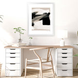 Shop Feelings Art Print-Abstract, Black, Dan Hobday, Neutrals, Portrait, Rectangle, View All-framed painted poster wall decor artwork