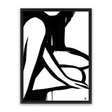 Shop Figure 1 Canvas Art Print-Abstract, Black, Dan Hobday, Portrait, Rectangle, View All, White-framed wall decor artwork