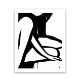 Shop Figure 1 Art Print-Abstract, Black, Dan Hobday, Portrait, Rectangle, View All, White-framed painted poster wall decor artwork