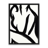 Shop Figure 2 Canvas Art Print-Abstract, Black, Dan Hobday, Portrait, Rectangle, View All, White-framed wall decor artwork