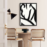 Shop Figure 2 Canvas Art Print-Abstract, Black, Dan Hobday, Portrait, Rectangle, View All, White-framed wall decor artwork