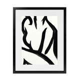 Shop Figure 2 Art Print-Abstract, Black, Dan Hobday, Portrait, Rectangle, View All, White-framed painted poster wall decor artwork
