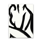 Shop Figure 2 Canvas Art Print-Abstract, Black, Dan Hobday, Portrait, Rectangle, View All, White-framed wall decor artwork