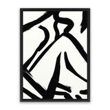 Shop Figure 3 Canvas Art Print-Abstract, Black, Dan Hobday, Portrait, Rectangle, View All, White-framed wall decor artwork