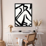 Shop Figure 3 Canvas Art Print-Abstract, Black, Dan Hobday, Portrait, Rectangle, View All, White-framed wall decor artwork