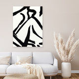 Shop Figure 3 Canvas Art Print-Abstract, Black, Dan Hobday, Portrait, Rectangle, View All, White-framed wall decor artwork