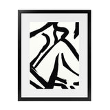 Shop Figure 3 Art Print-Abstract, Black, Dan Hobday, Portrait, Rectangle, View All, White-framed painted poster wall decor artwork