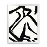 Shop Figure 3 Art Print-Abstract, Black, Dan Hobday, Portrait, Rectangle, View All, White-framed painted poster wall decor artwork