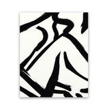 Shop Figure 3 Art Print-Abstract, Black, Dan Hobday, Portrait, Rectangle, View All, White-framed painted poster wall decor artwork