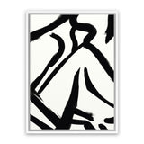 Shop Figure 3 Canvas Art Print-Abstract, Black, Dan Hobday, Portrait, Rectangle, View All, White-framed wall decor artwork