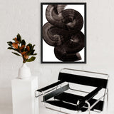 Shop Flow 1 Canvas Art Print-Abstract, Black, Dan Hobday, Portrait, Rectangle, View All-framed wall decor artwork