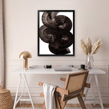 Shop Flow 1 Art Print-Abstract, Black, Dan Hobday, Portrait, Rectangle, View All-framed painted poster wall decor artwork