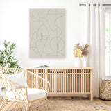 Shop Founded Canvas Art Print-Abstract, Dan Hobday, Neutrals, Portrait, Rectangle, View All-framed wall decor artwork